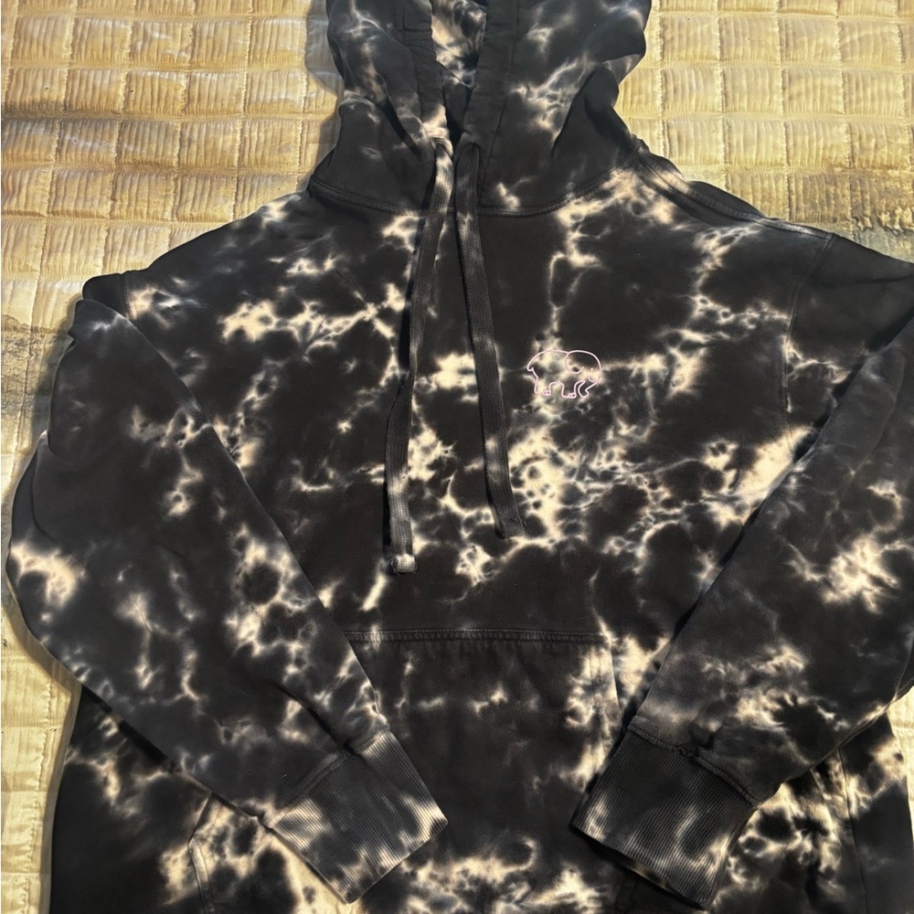 Ivory Ella Monochrome Tie-Dye Hoodie